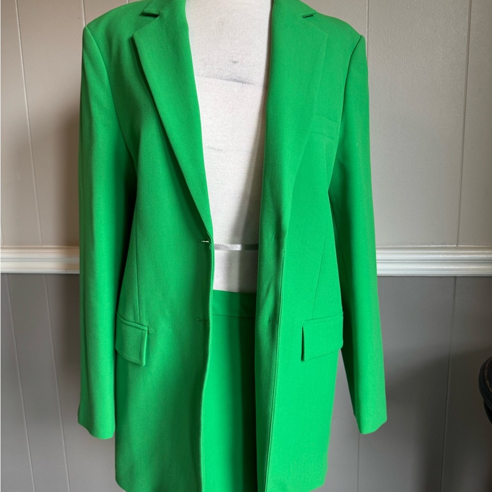 Zara Green Garment with Label Detail